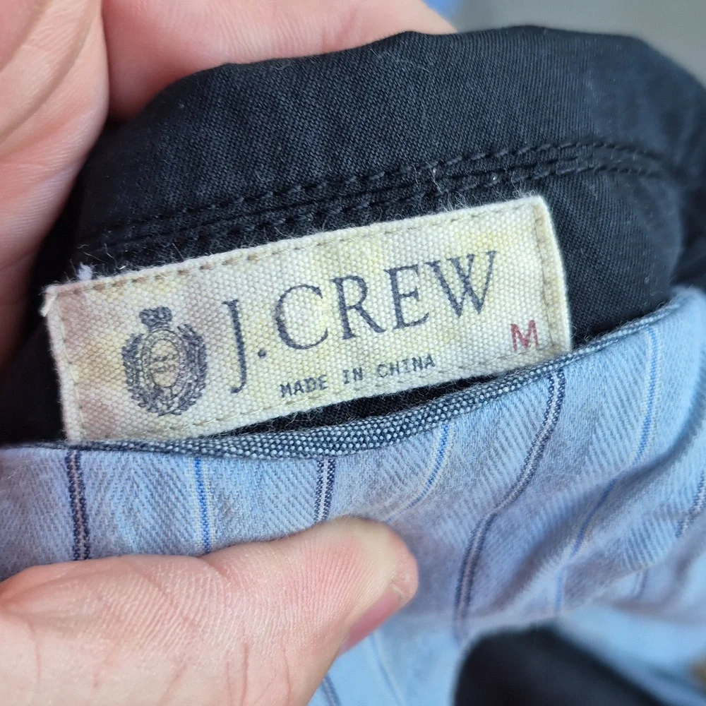 J CREW Clayton Faded Black Grey Cotton Medium Mens Sport‎ Coat Jacket
